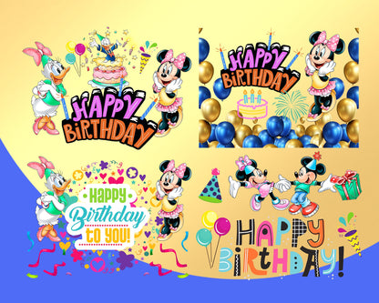 Mickey Birthday Clipart PNG bundle