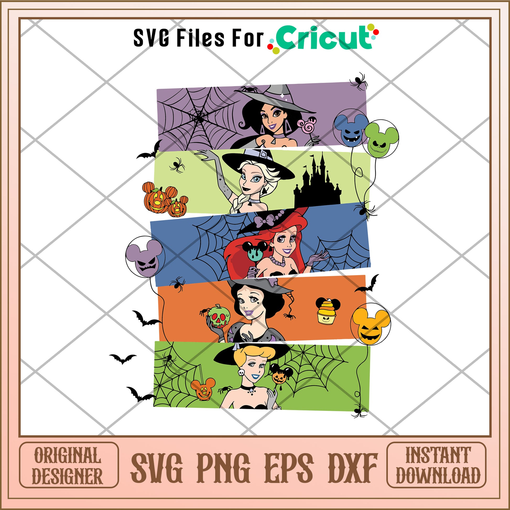 Disney princess x halloween svg