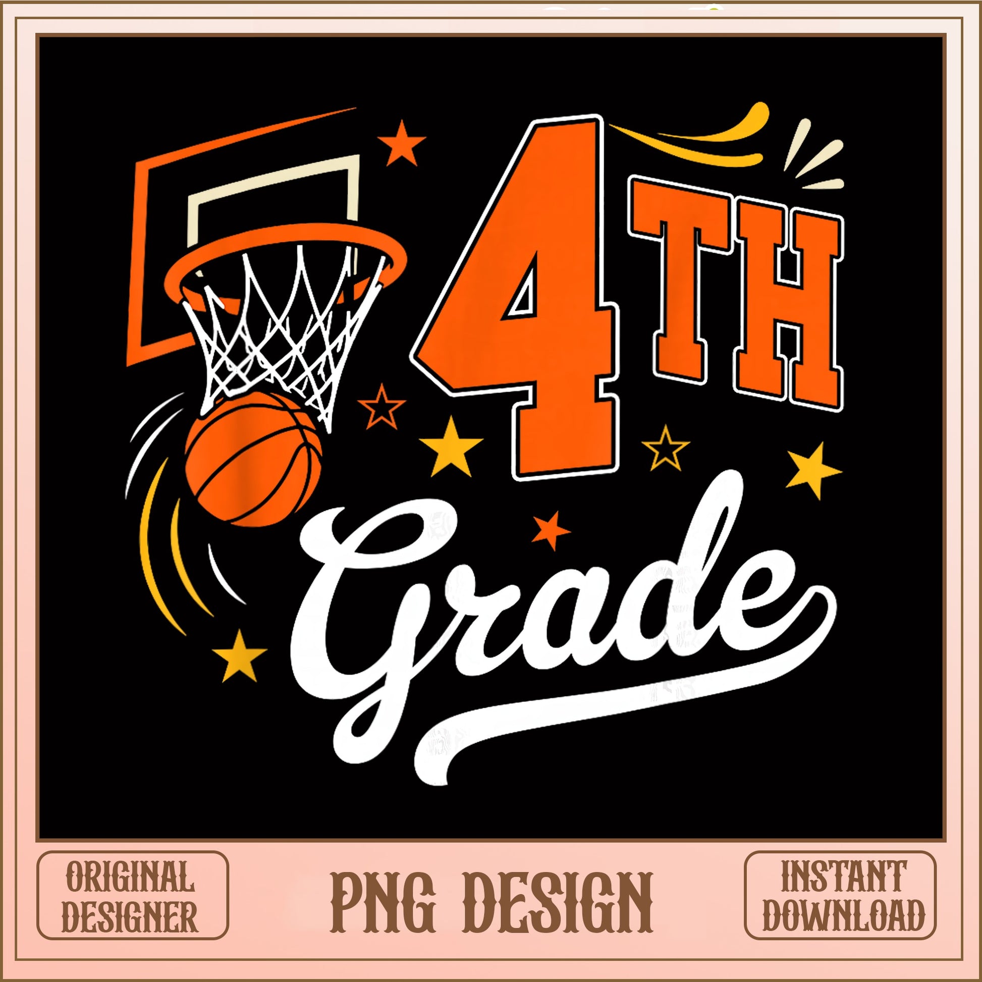 4th Grade Basketball PNG, Back To School PNG, Basketball Player PNG