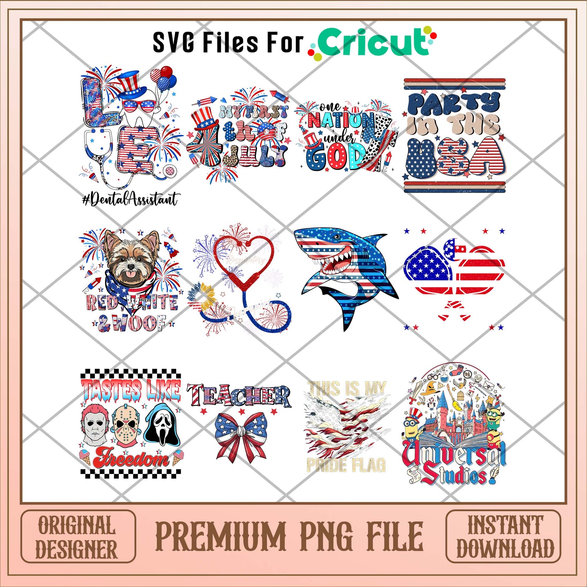 4th of july nation day png bundle, USA day png - Svgfileforcricut