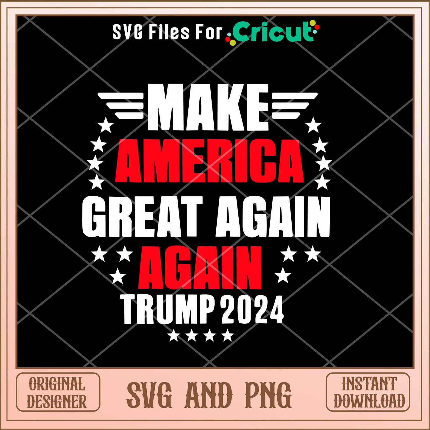 Trump make america great again 2024 SVG