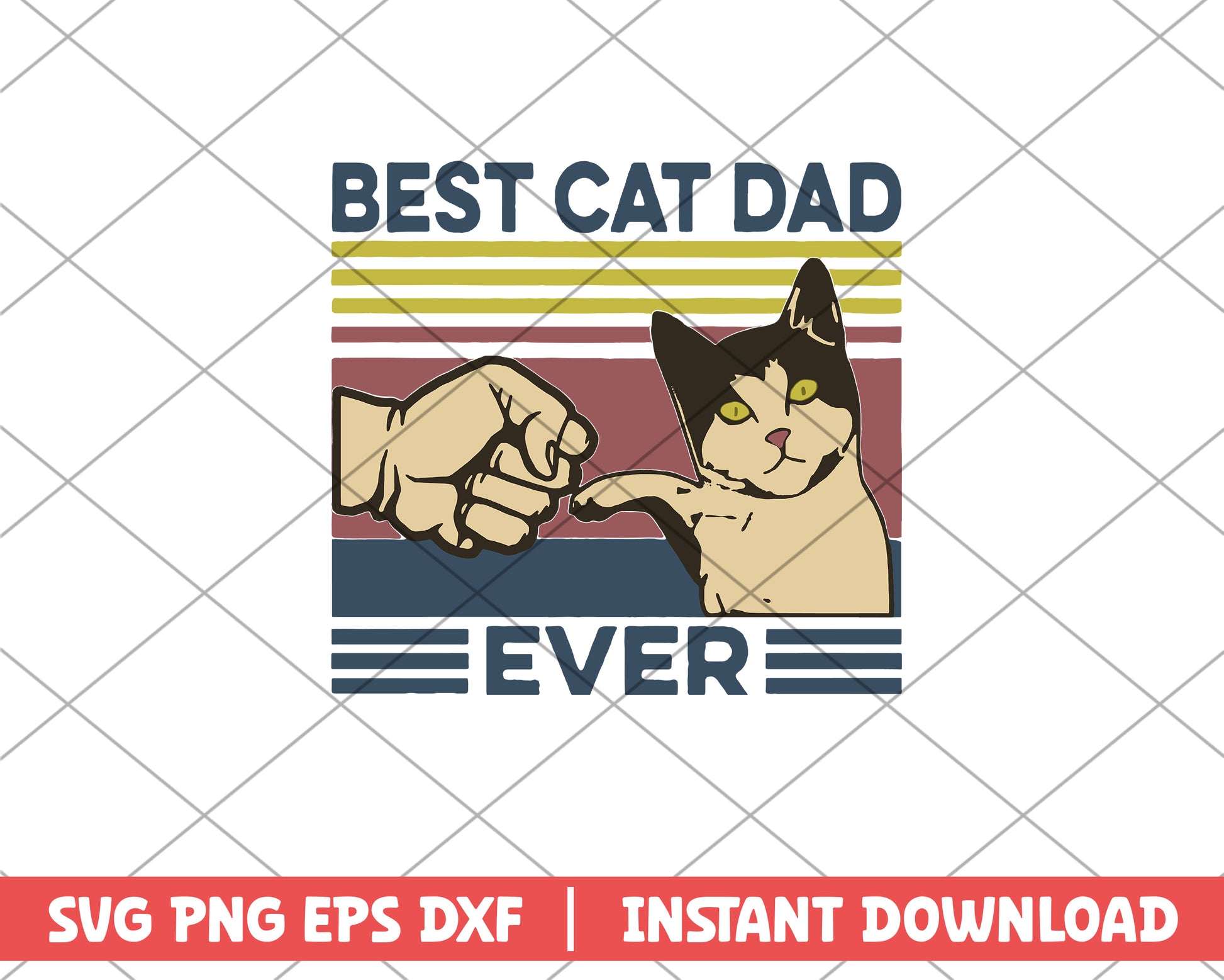 Best Cat Dad Ever svg