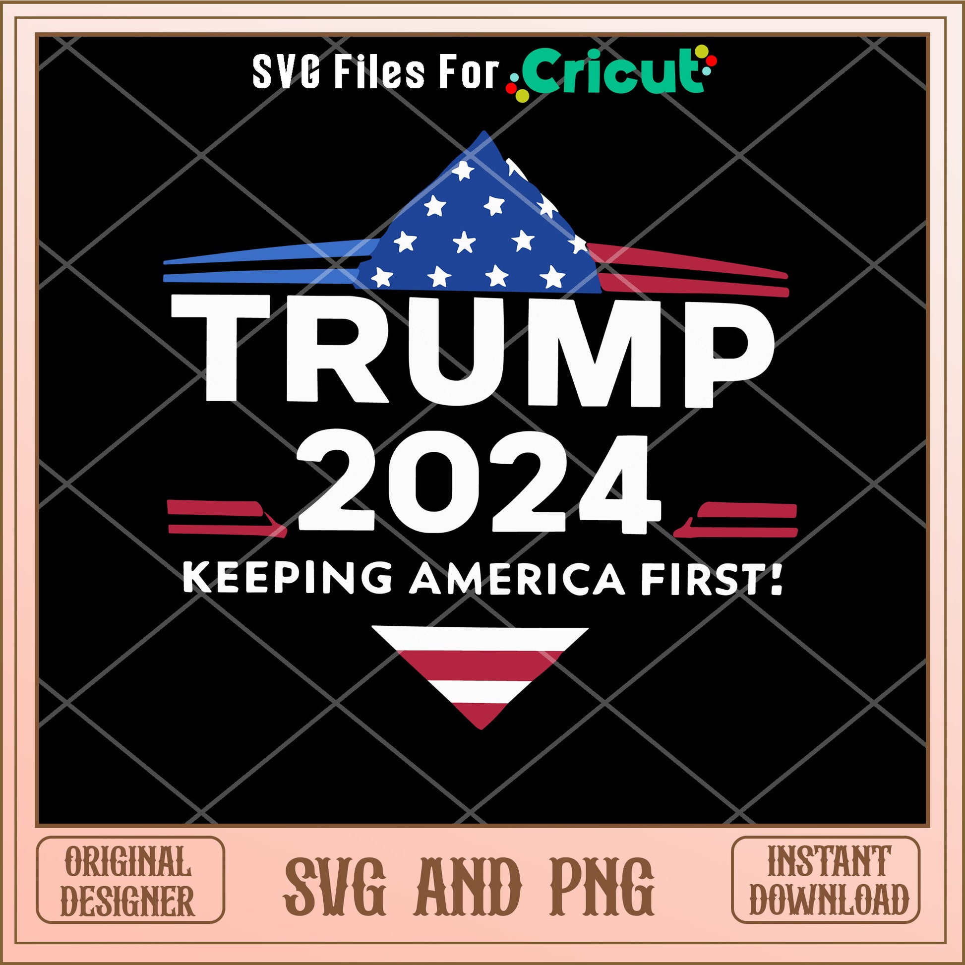 Keeping america first trump SVG