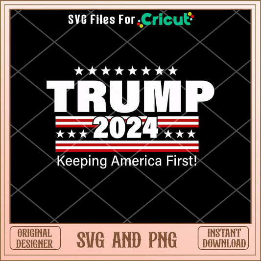 Trump keeping america first digital SVG