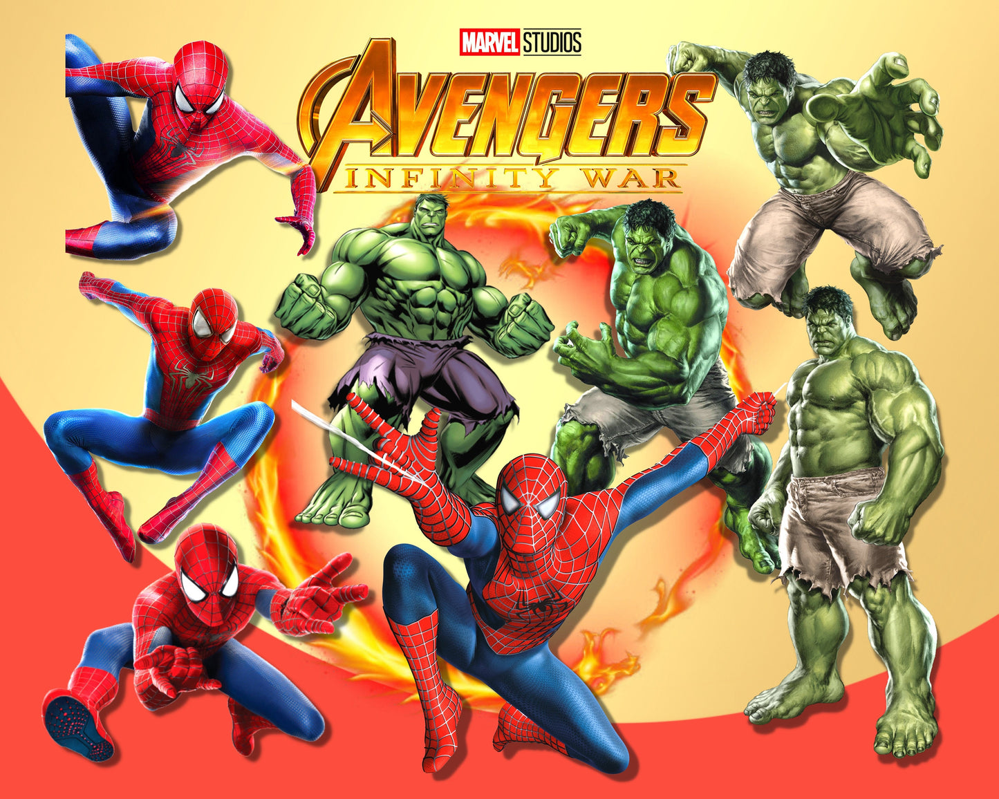 Marvel Avengers Clipart PNG bundle