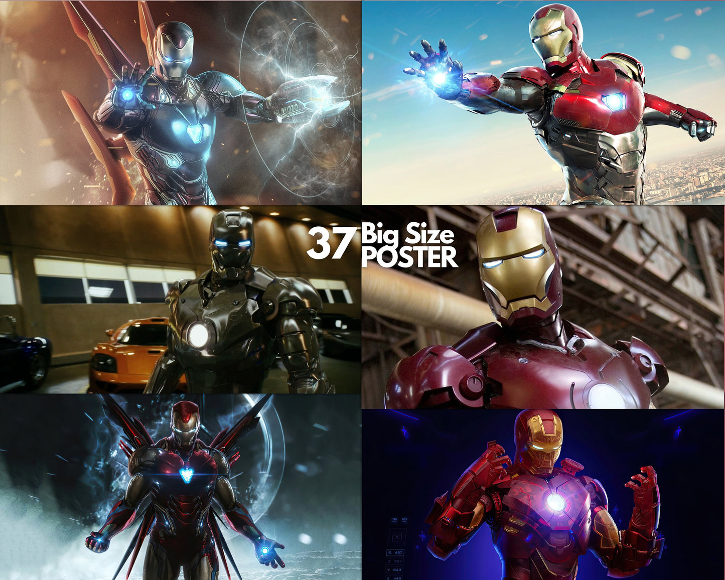 Ironman Clipart PNG bundle