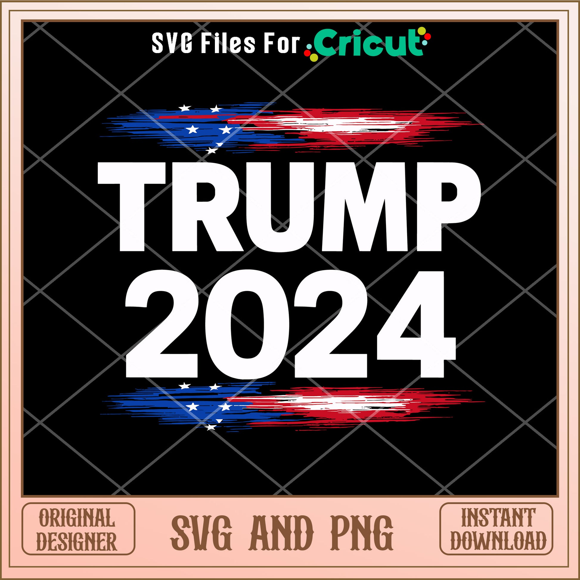 Trump 2024 black design SVG