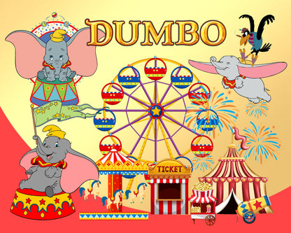 Dumbo PNG Clipart, Dumbo SVG Bundle