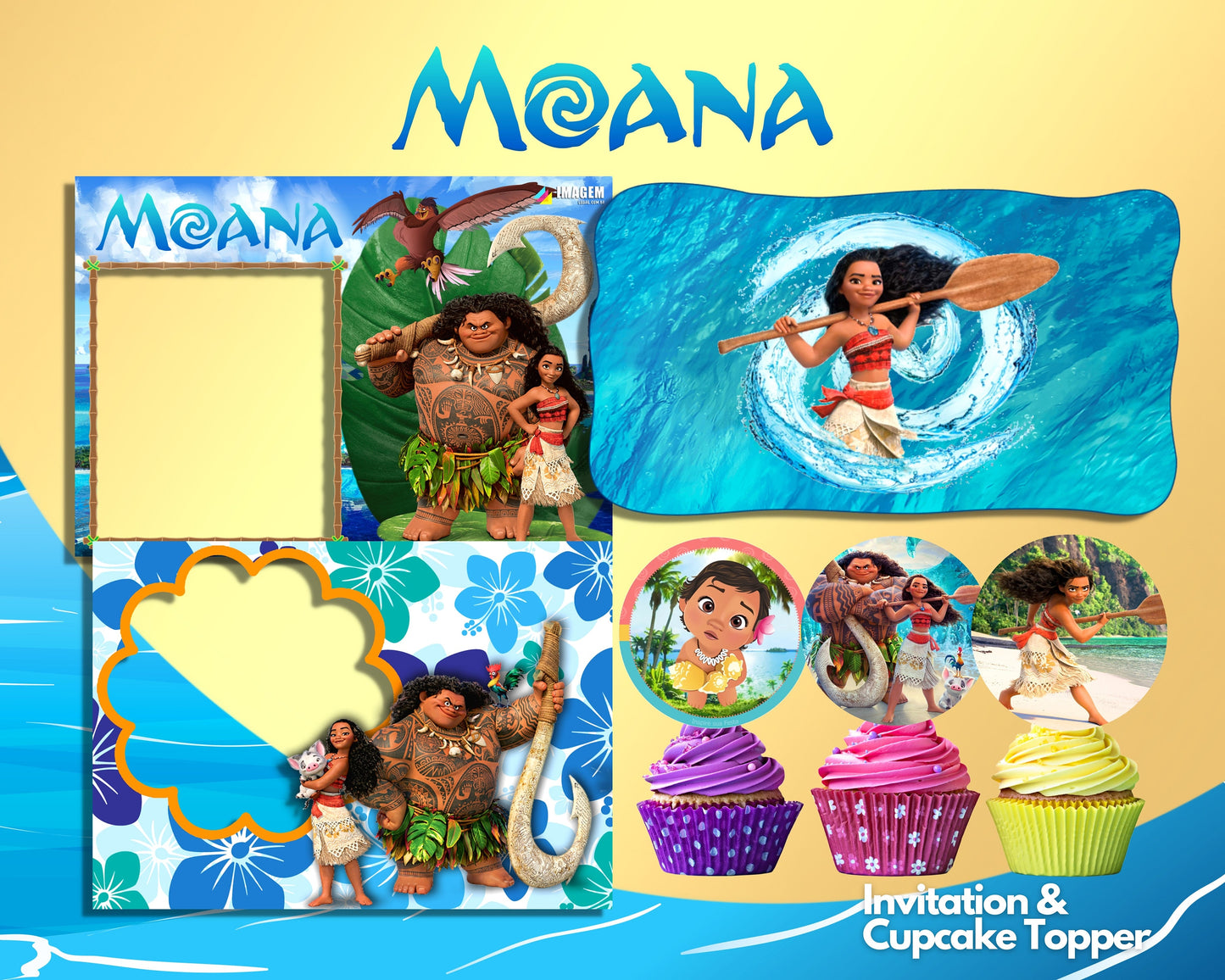 Disney Moana Clipart SVG, PNG bundle