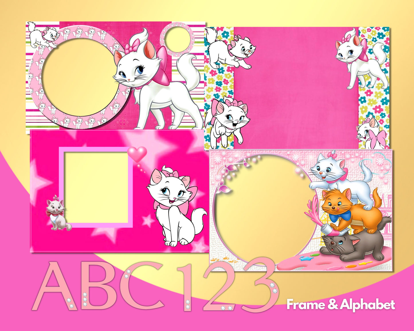 Aristocats Clipart bundle Svg