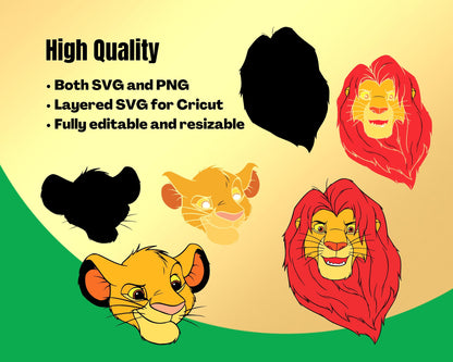 Lion King SVG, PNG Bundle