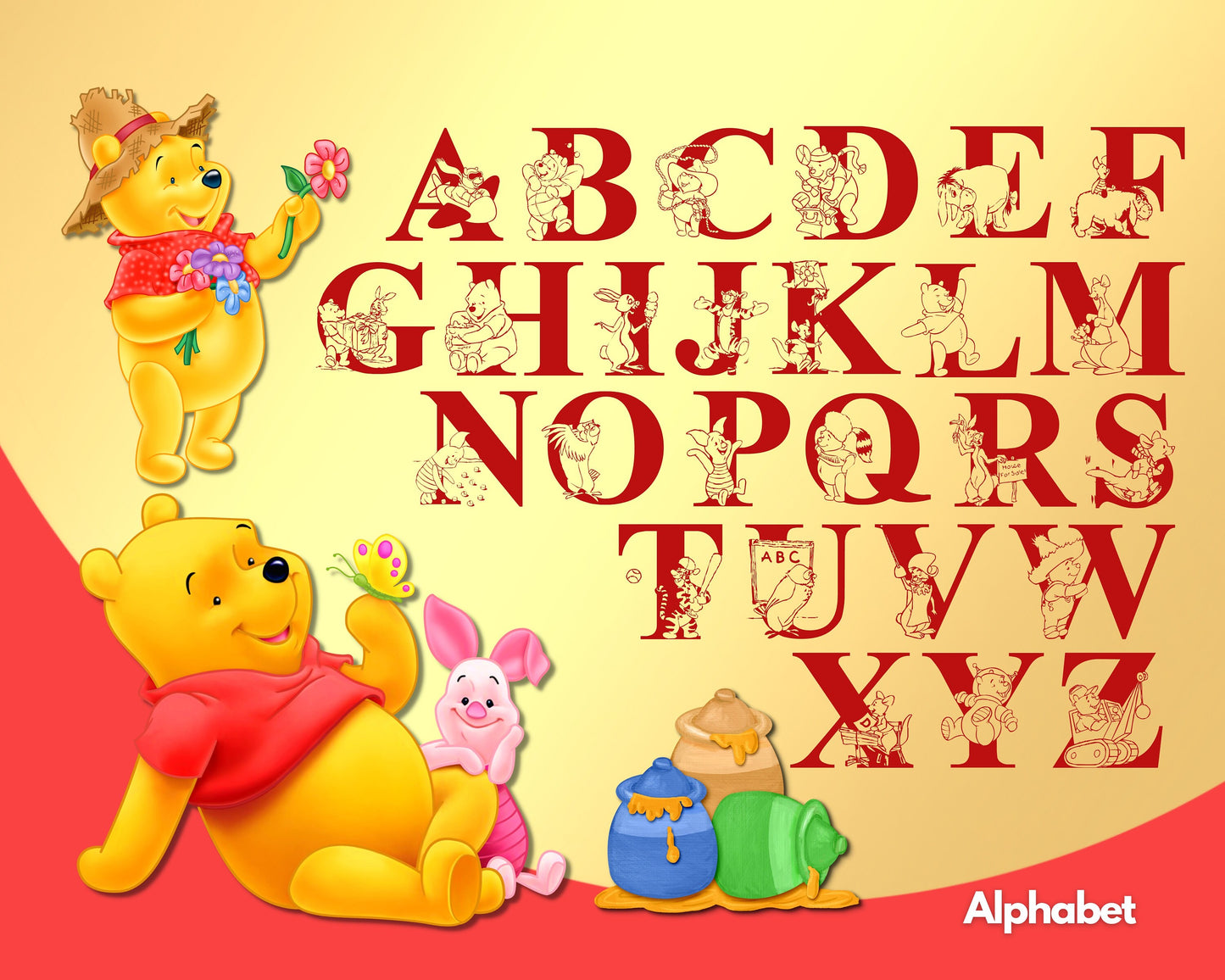 Winnie the Pooh Clipart PNG Bundle