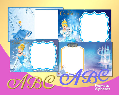 Cinderella disney Clipart PNG bundle