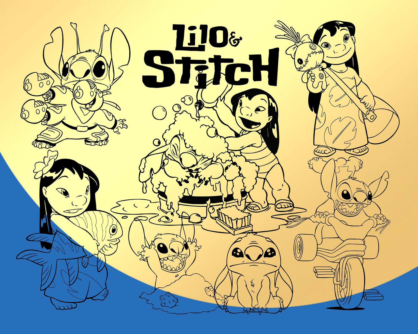 Lilo and Stitch SVG, PNG Bundle