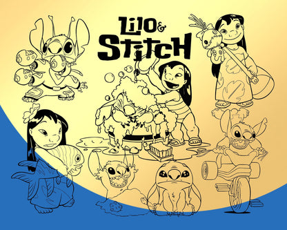 Lilo and Stitch SVG, PNG Bundle