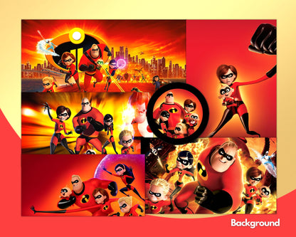 Disney Incredibles Clipart PNG, SVG bundle