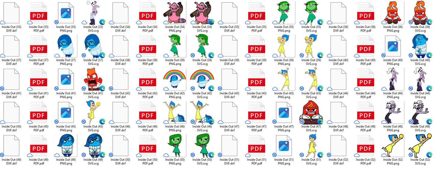 Inside out 2 clipart PNG bundle