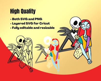 Nightmare Before Christmas SVG, PNG bundle