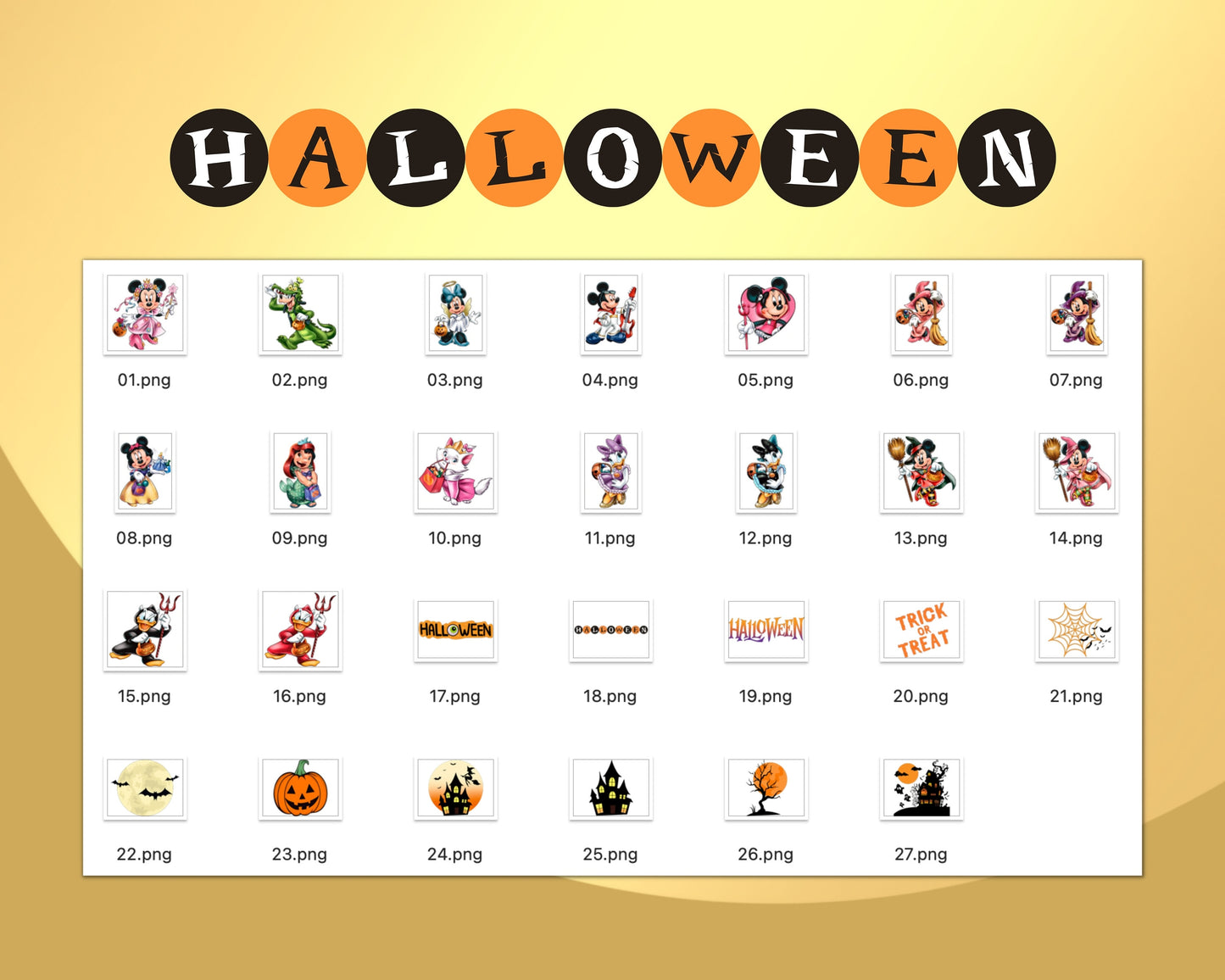 Mickey Halloween PNG bundle