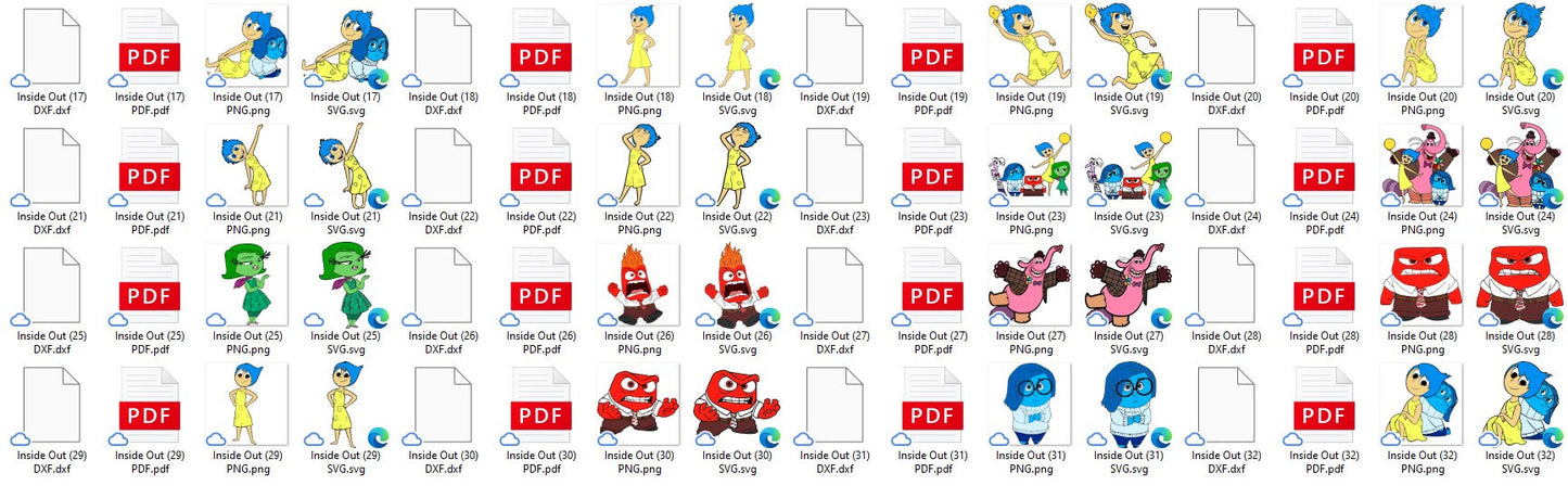 Inside out 2 clipart PNG bundle