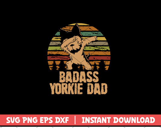 Badass yorkie dad svg