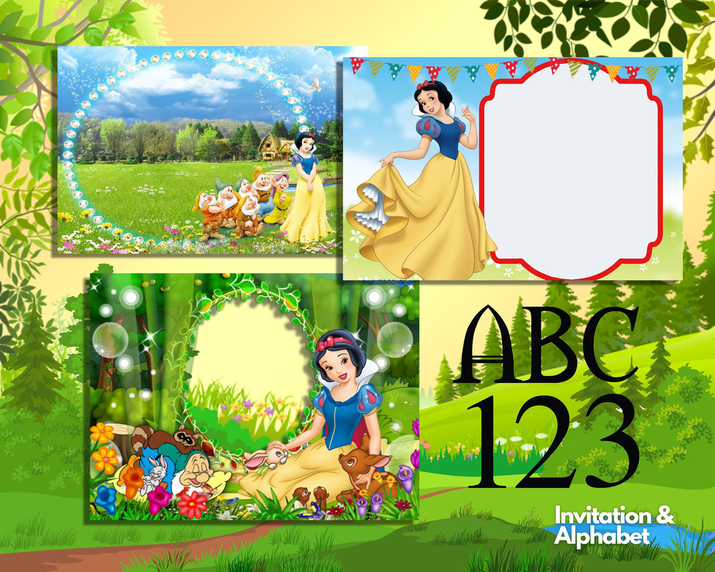 Snow White Clipart SVG, PNG bundle