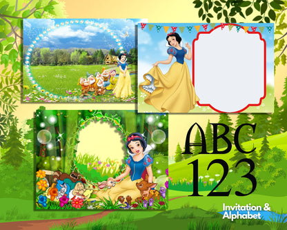 Snow White Clipart SVG, PNG bundle