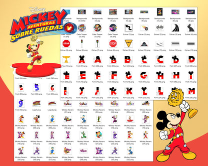 Mickey and Roadster Racers Clipart PNG bundle