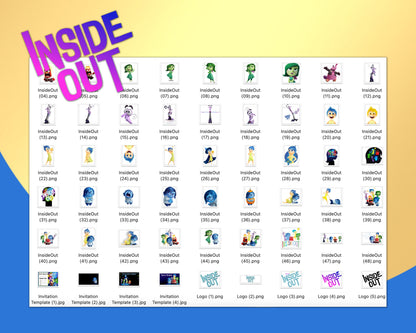 Inside Out Clipart PNG bundle