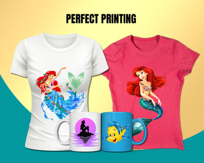 Little Mermaid Clipart SVG, PNG bundle