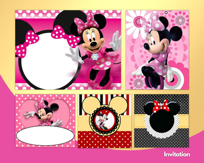 Minnie Mouse Pink Clipart PNG bundle