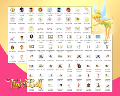 Tinkerbell Clipart PNG Bundle