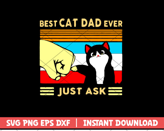 Best Cat Dad Ever svg