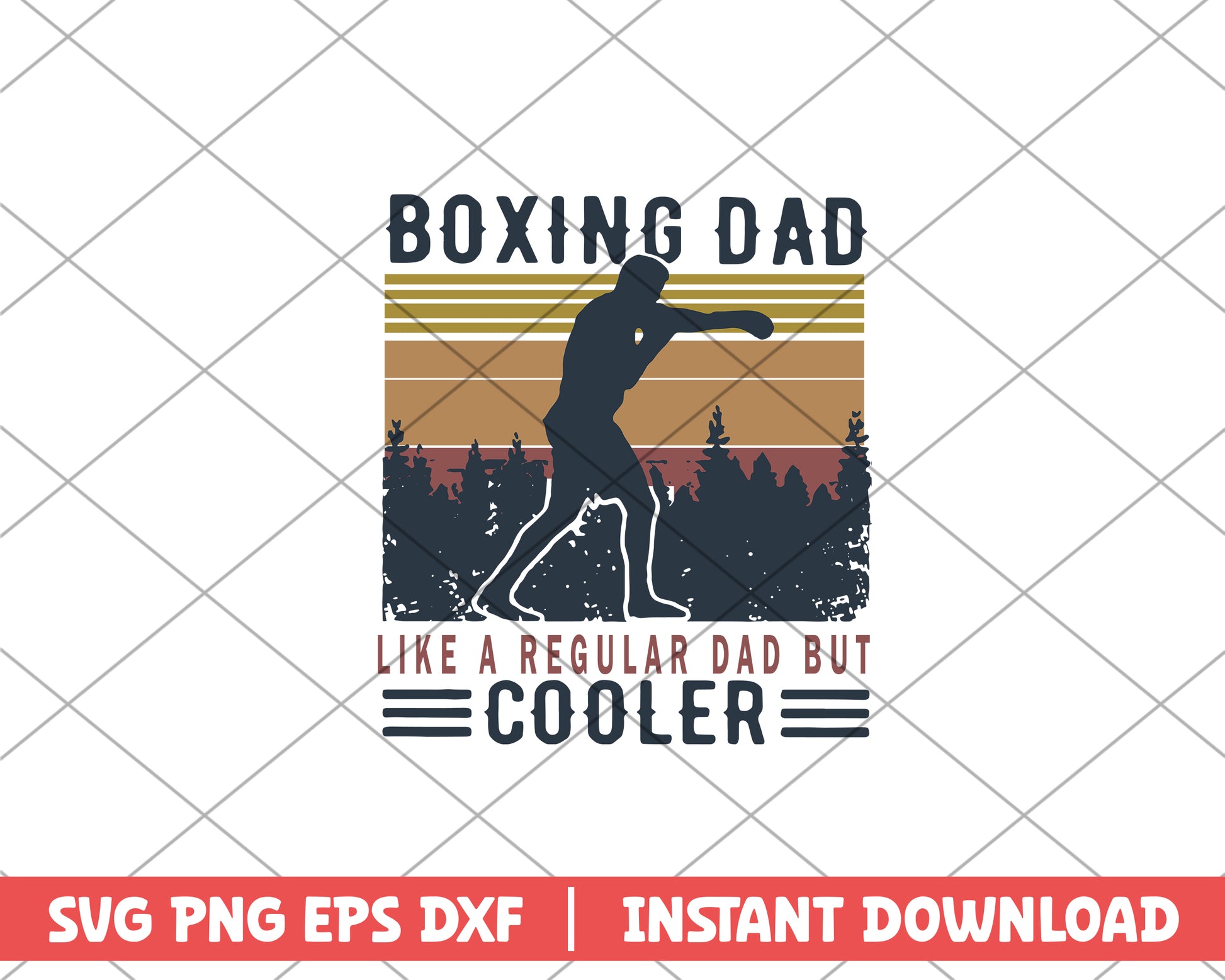 Boxing Dad Like A Regular Dad But Cooler svg