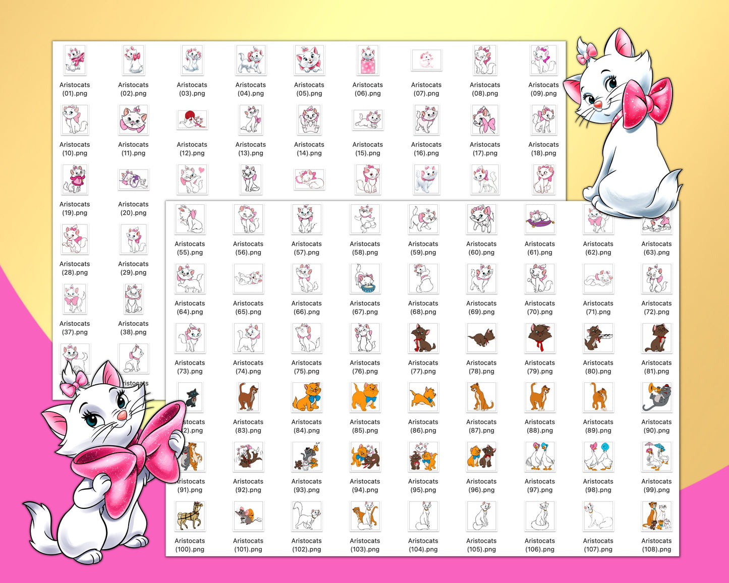 Aristocats Clipart bundle Svg