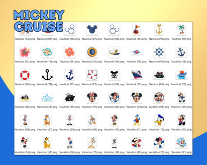 Mickey Cruise Clipart SVG, PNG bundle