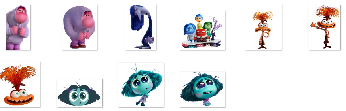 Inside out 2 clipart SVG, PNG bundle