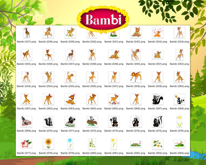 Bambi Clipart PNG, SVG bundle