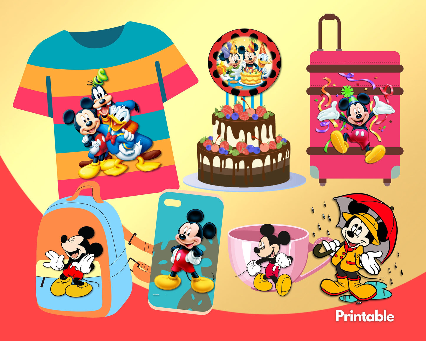 Mickey Mouse Friends PNG, SVG bundle