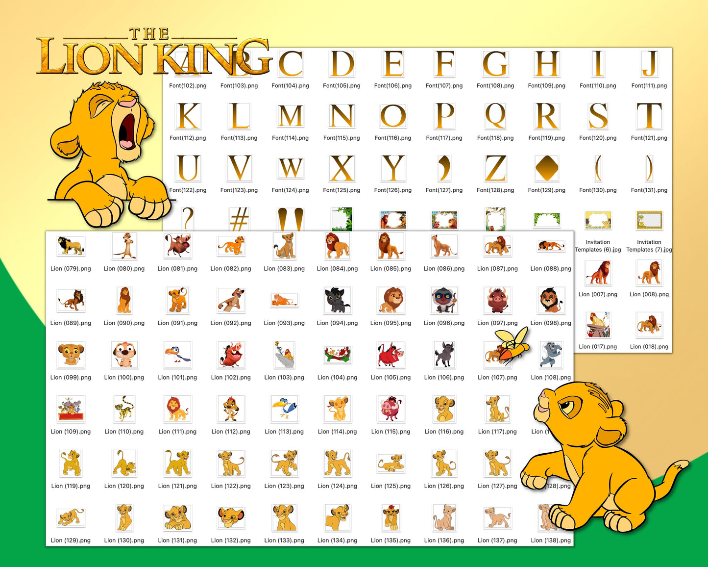 Lion King Clipart PNG bundle