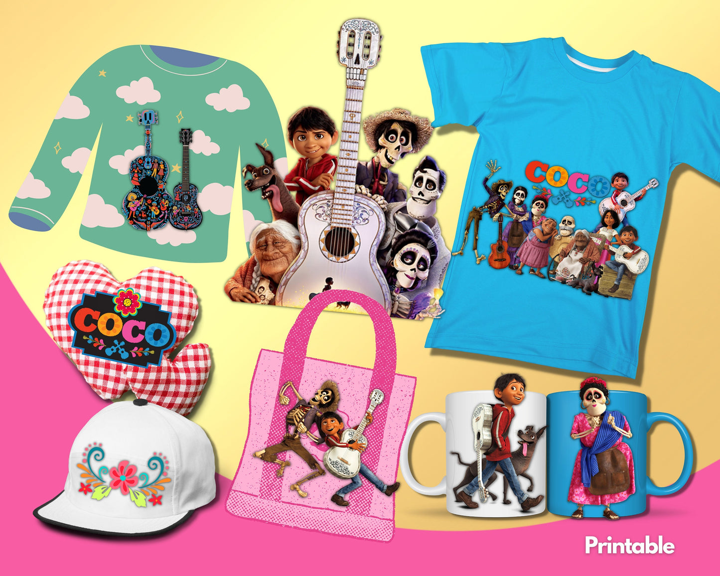 Coco disney Clipart PNG bundle