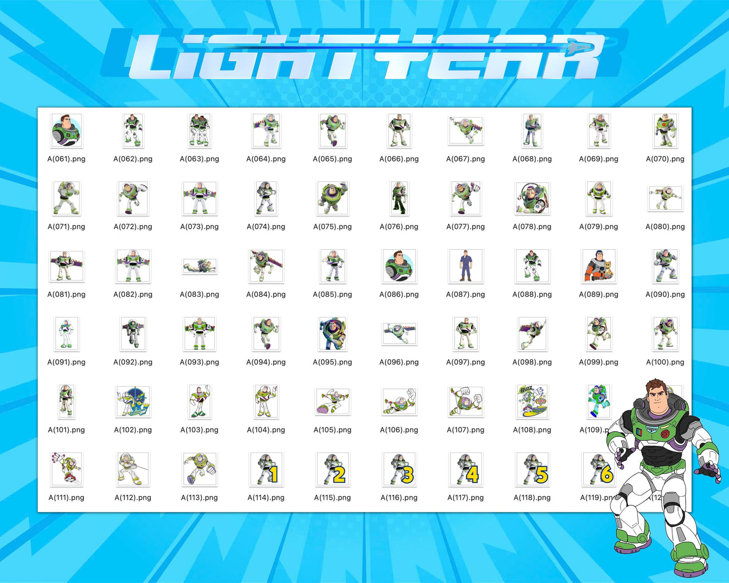 Lightyear Clipart SVG, PNG bundle