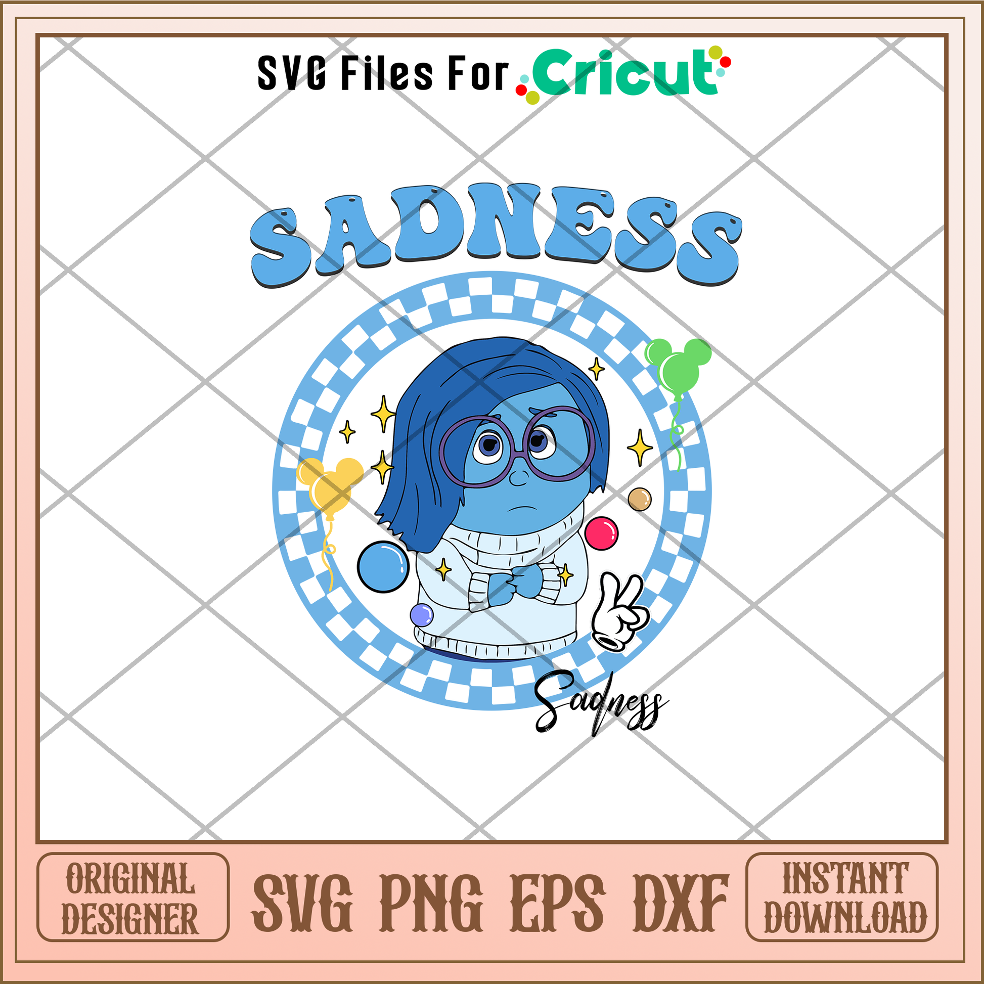 Sadness Inside out 2 svg