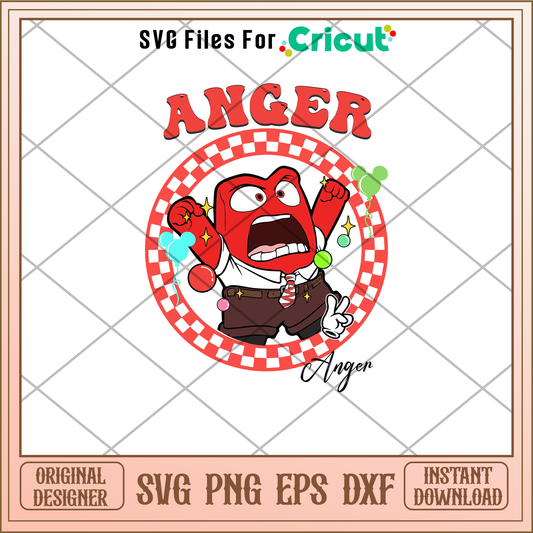 Anger Inside out 2 svg