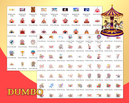 Dumbo PNG Clipart, Dumbo SVG Bundle