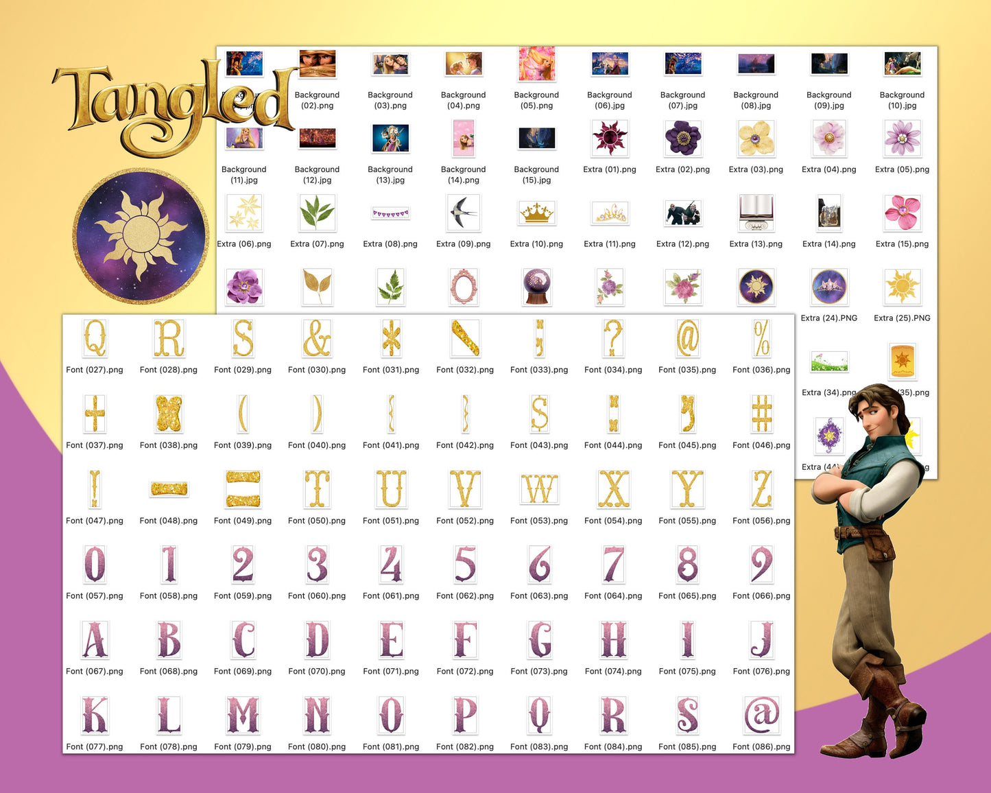 Tangled Clipart SVG, PNG bundle