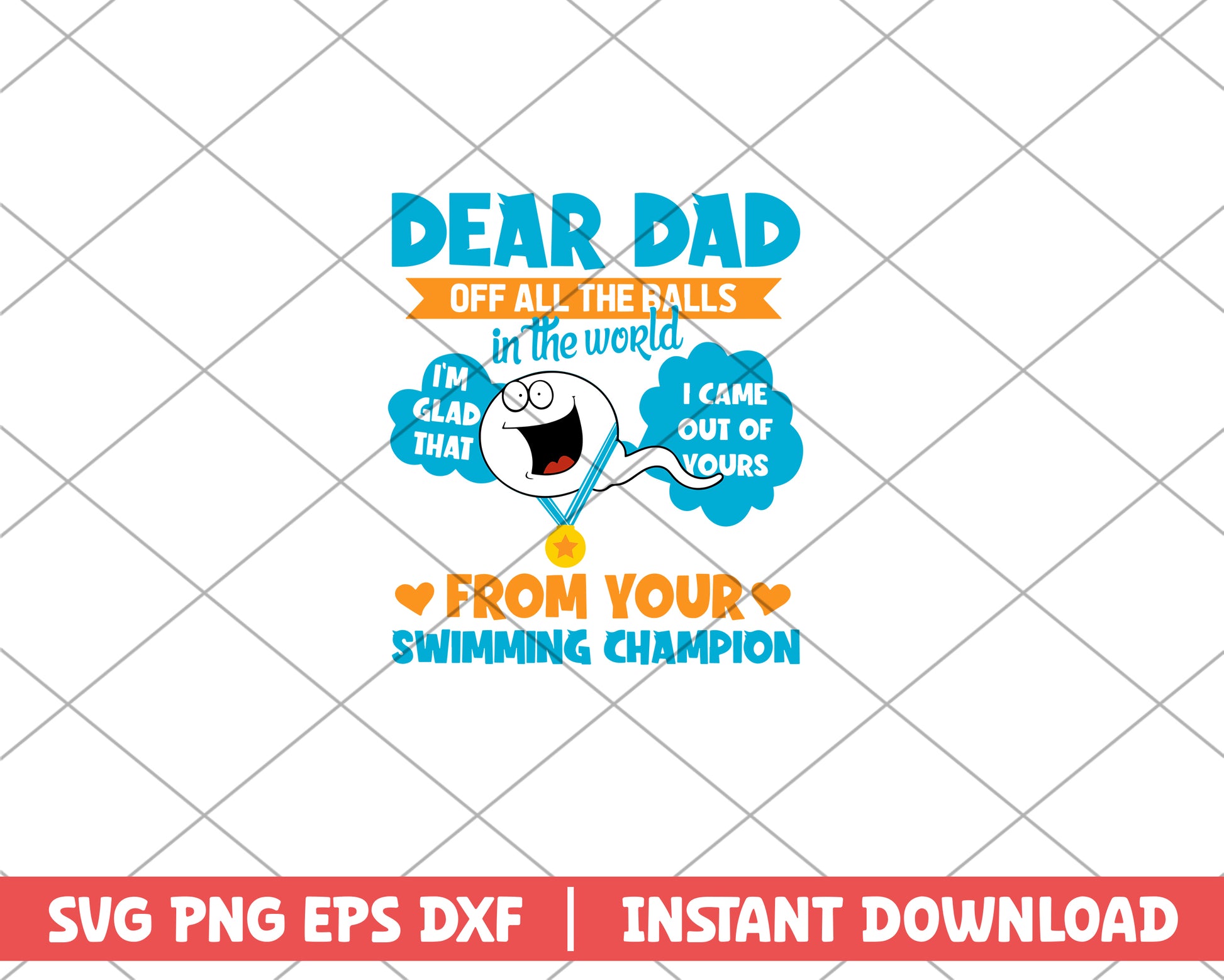 Dear Dad Off All The Balls In The World svg