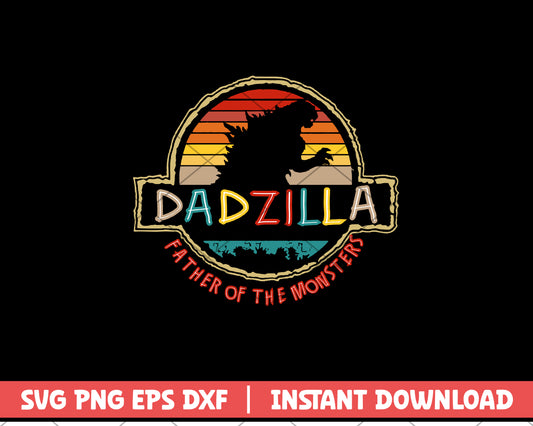 Dad zilla Father Of The Monsters svg