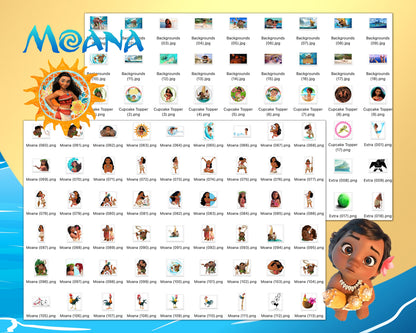 Disney Moana Clipart SVG, PNG bundle