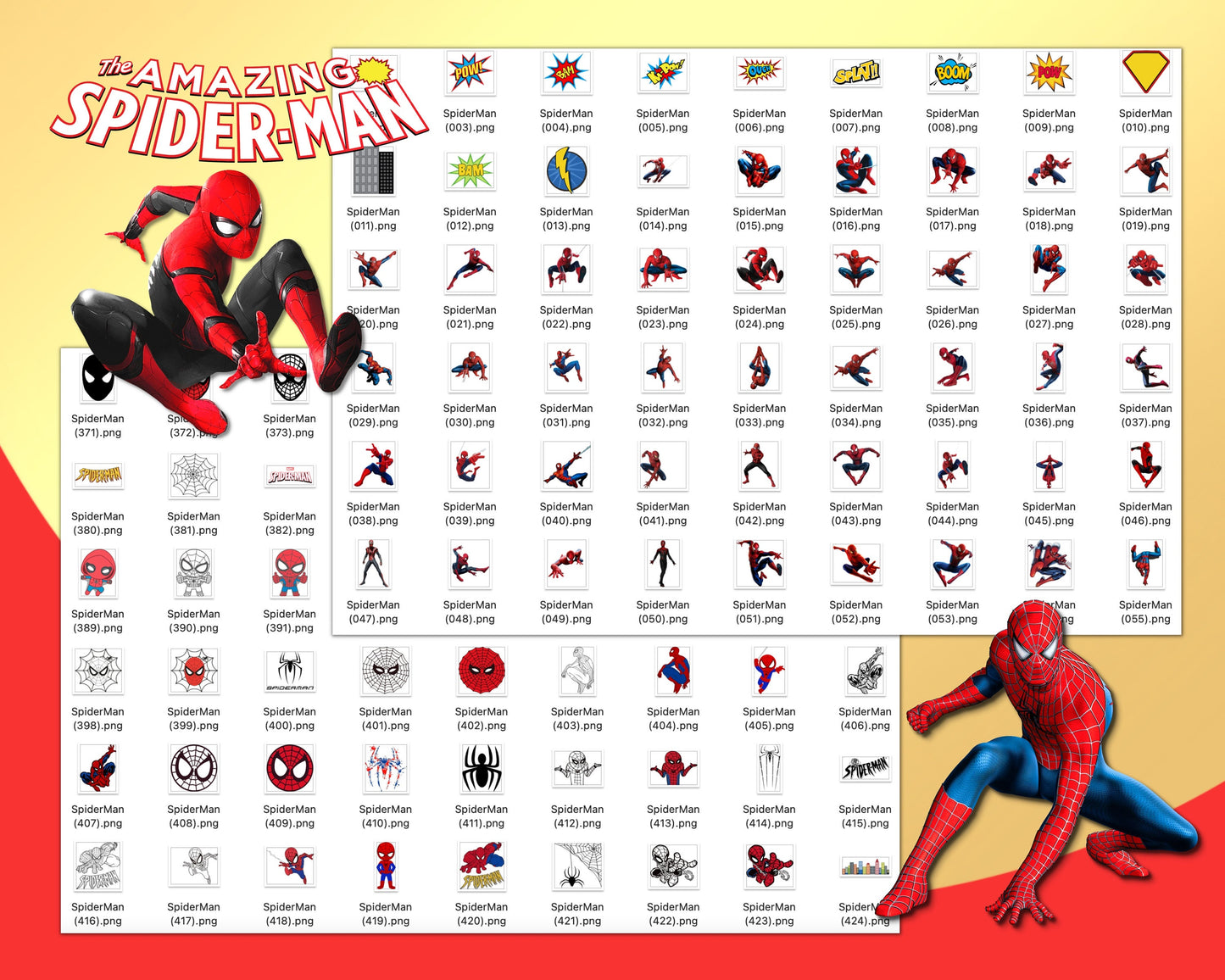 Spider-Man Clipart SVG, PNG bundle